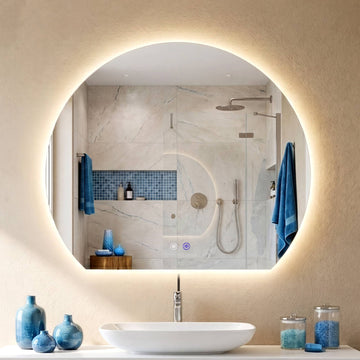 LED-badkamerspiegel Baloni met anti-condens | Kleur: helder/glas | Afmetingen: 70x3x60 cm