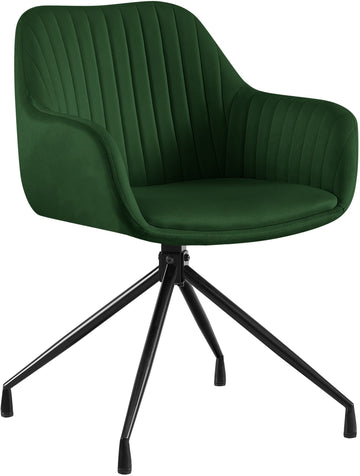 Eetkamerstoel Welby - Draaibare kuipstoel | Kleur: Groen | Afmetingen: 58x58x81 cm