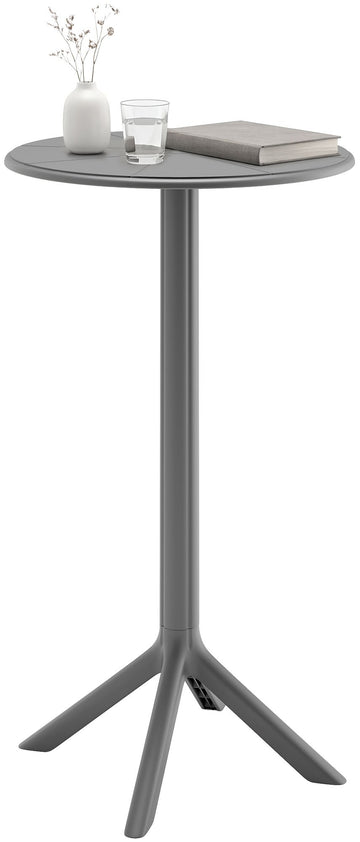 Bartafel Tomas - Kunststof statafel | Kleur: Donkergrijs | Afmetingen: 60x60x107 cm