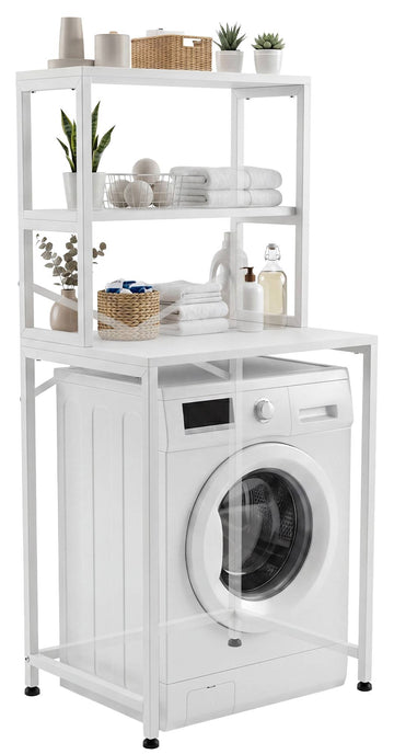 Torbay wasmachineplank - Opbergrek | Kleur: Wit | Afmetingen: 68x50x155 cm