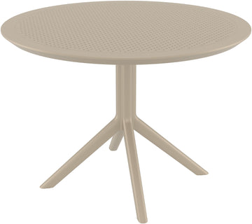 Ronde bistrotafel Sky 105 cm voor buiten | Kleur: Taupe | Afmetingen: 105x105x74 cm