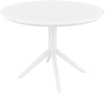 Ronde bistrotafel Sky 105 cm - Buiten | Kleur: Wit | Afmetingen: 105x105x74 cm