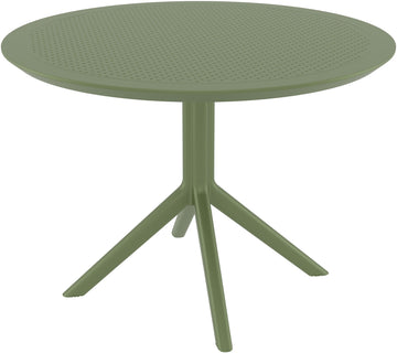 Ronde bistrotafel Sky 105 cm voor buiten | Kleur: Olijf | Afmetingen: 105x105x74 cm