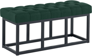 Zitbank Amun met stoffen bekleding | Kleur: groen | Afmetingen: 100x38x46 cm