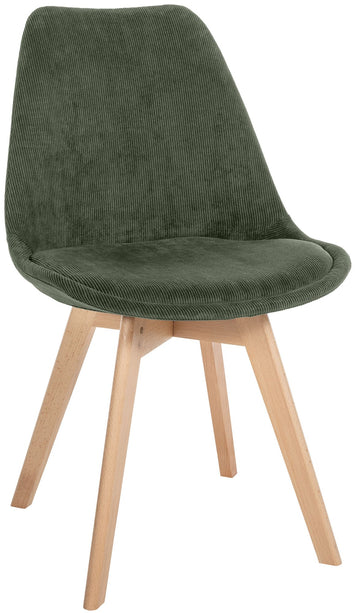 Eetkamerstoel Linares - Scandinavisch design | Kleur: Groen | Afmetingen: 49x50x83 cm