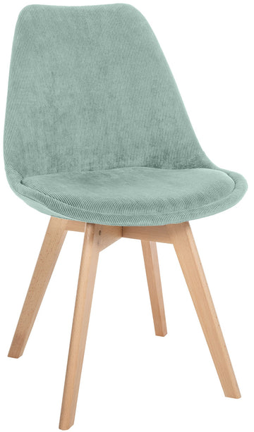 Eetkamerstoel Linares - Scandinavisch design | Kleur: Turkis | Afmetingen: 49x50x83 cm