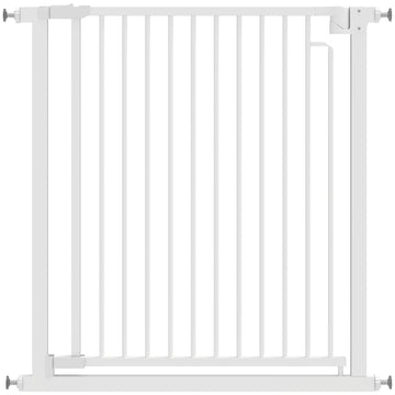 Traphek zonder boren met automatische sluiting | Kleur: Wit | Afmetingen: 76-80x3x76 cm