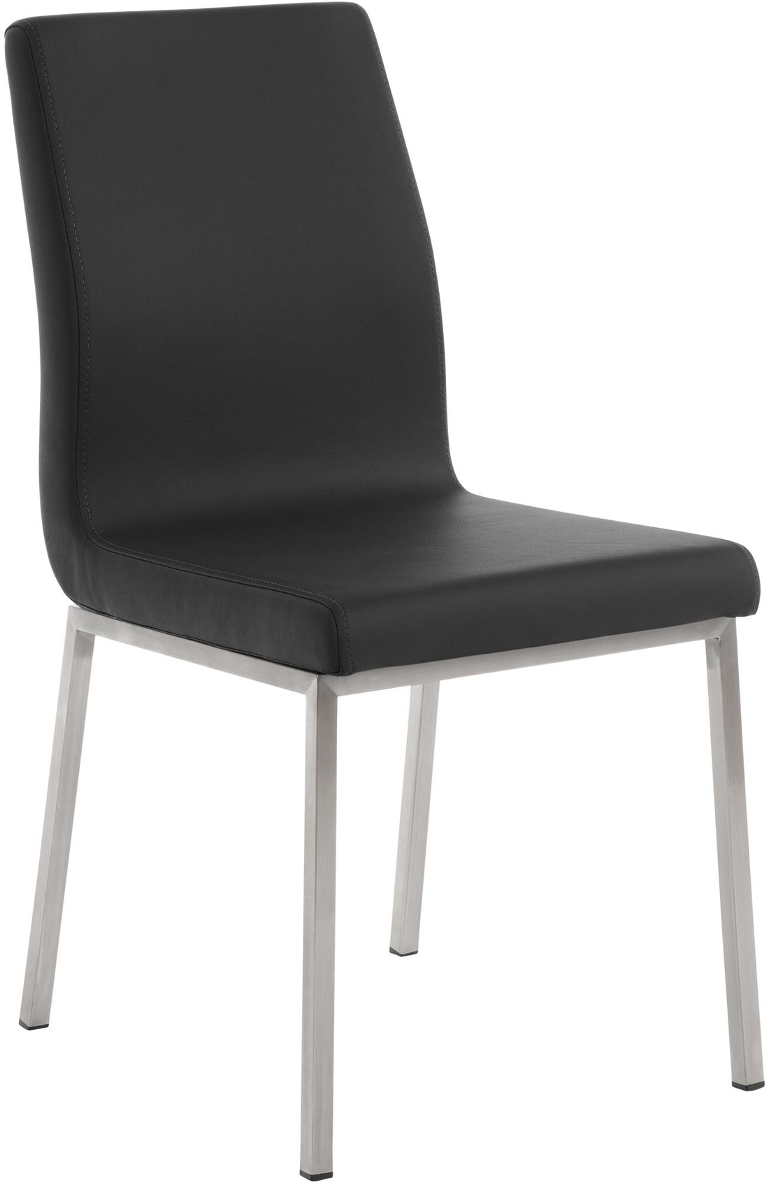 Comfortabele Eetkamerstoel - Keukenstoel - Hoog Zitcomfort - Kunstleer Kleur zwart