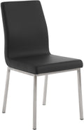 Comfortabele Eetkamerstoel - Keukenstoel - Hoog Zitcomfort - Kunstleer Kleur zwart