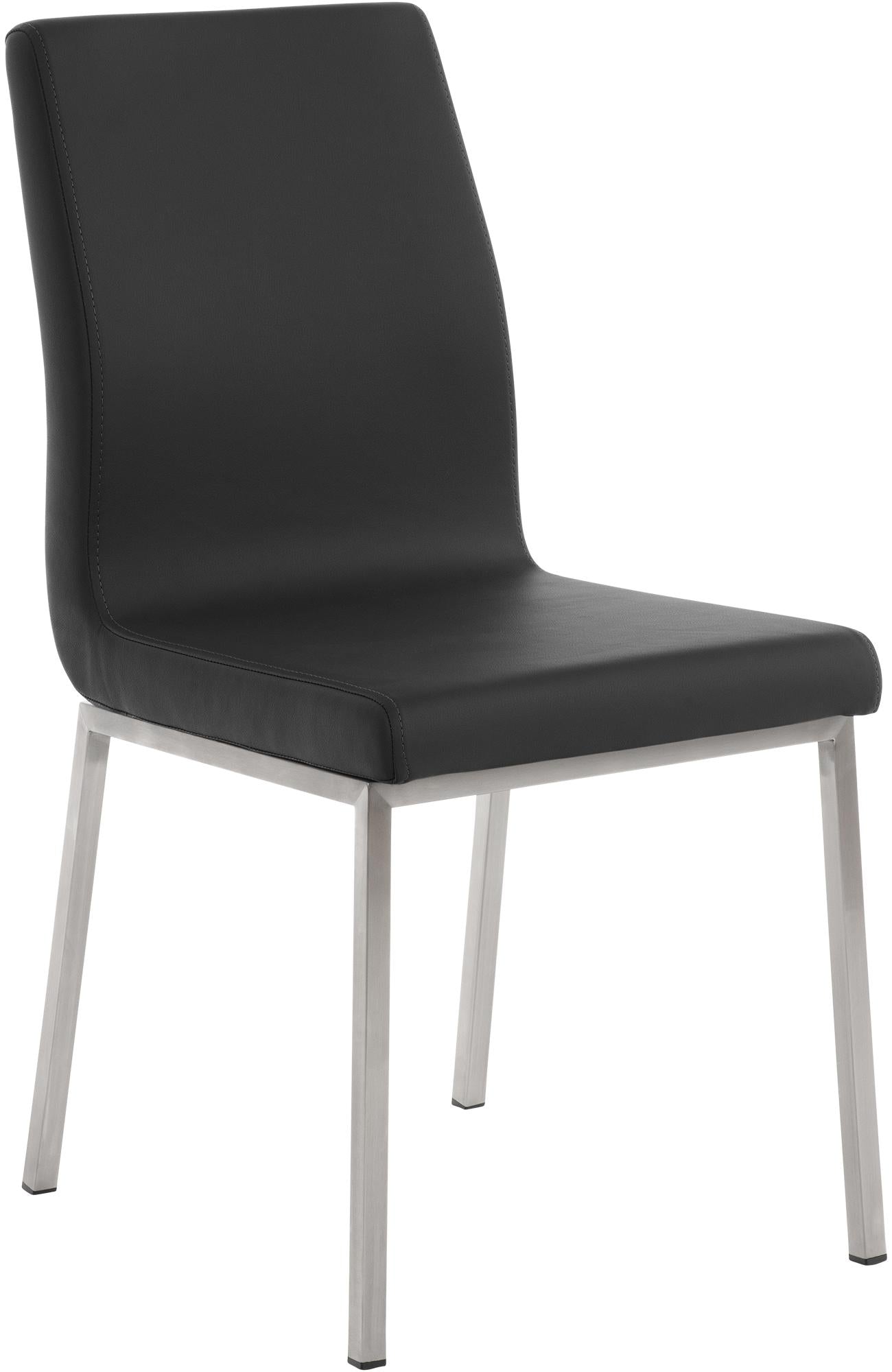 Comfortabele Eetkamerstoel - Keukenstoel - Hoog Zitcomfort - Kunstleer Kleur zwart