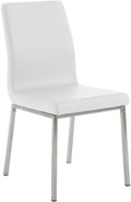 Comfortabele Eetkamerstoel - Keukenstoel - Hoog Zitcomfort - Kunstleer Kleur wit