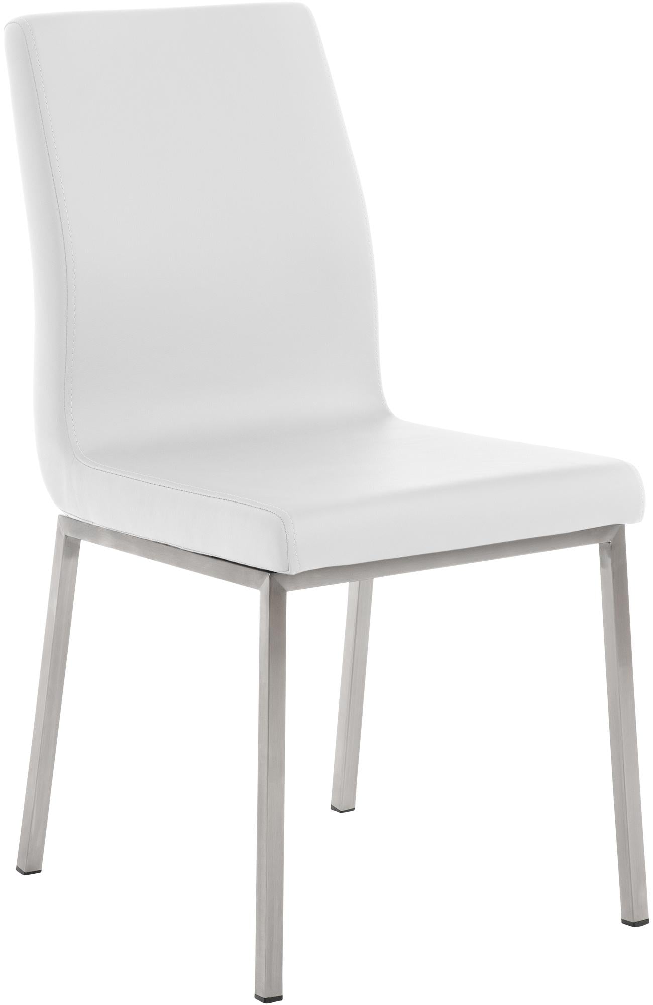 Comfortabele Eetkamerstoel - Keukenstoel - Hoog Zitcomfort - Kunstleer Kleur wit