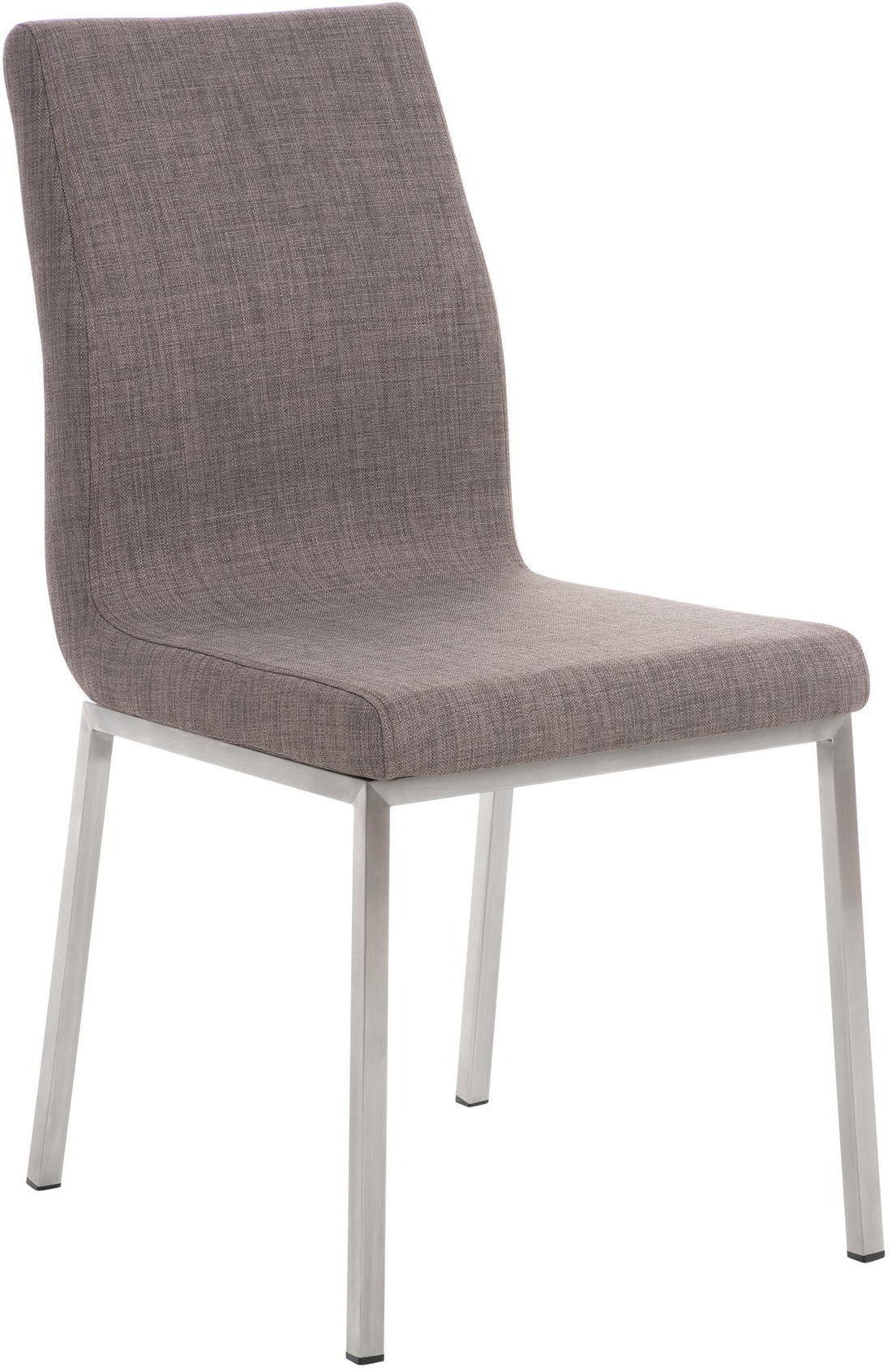 Roestvrijstalen Eetkamerstoel - Dining Chair - Comfortabele Stoffen Bekleding Kleur crème