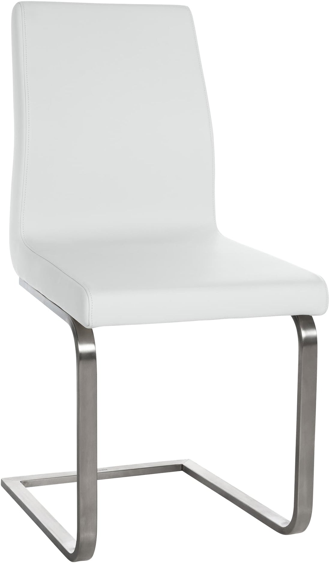 Eetkamerstoel Kunstleer - Stoel Kunststof - Ergonomisch Comfort - Roestvrij Stalen Slede Frame Kleur zwart