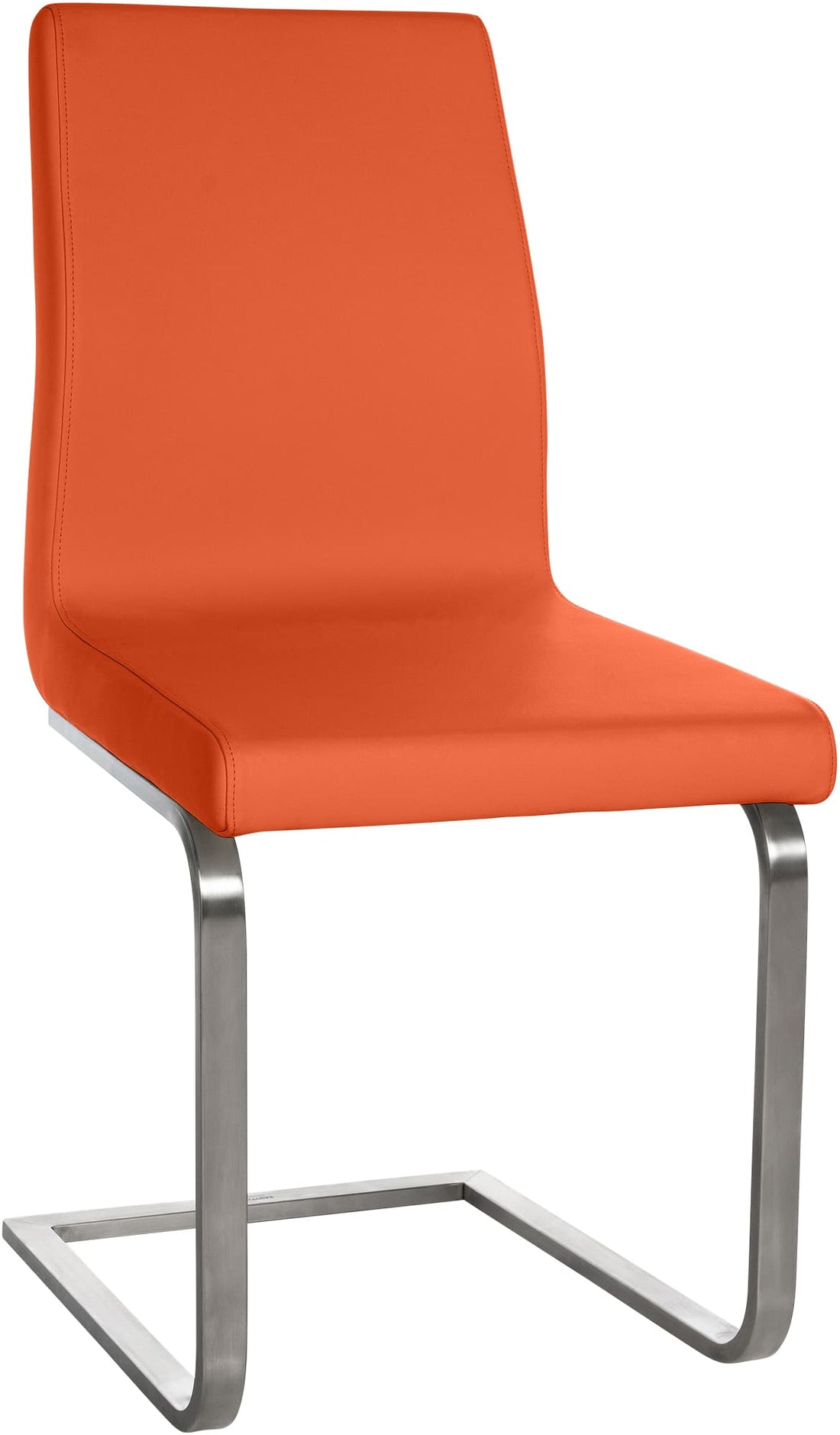 Eetkamerstoel Kunstleer - Keukenstoel - Ergonomisch Design, Hoog Zitcomfort Kleur oranje