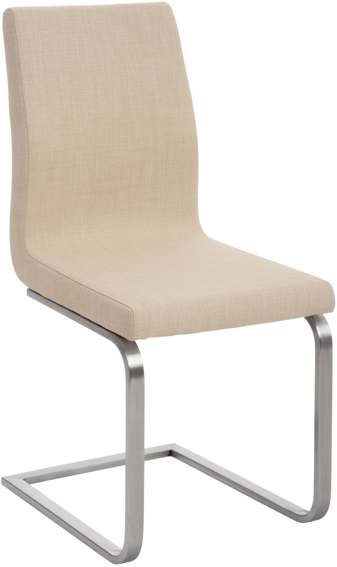 Eetkamerstoel met Stof - Design Zetel - Hoog Zitcomfort en Ergonomische Rugleuning Kleur crème