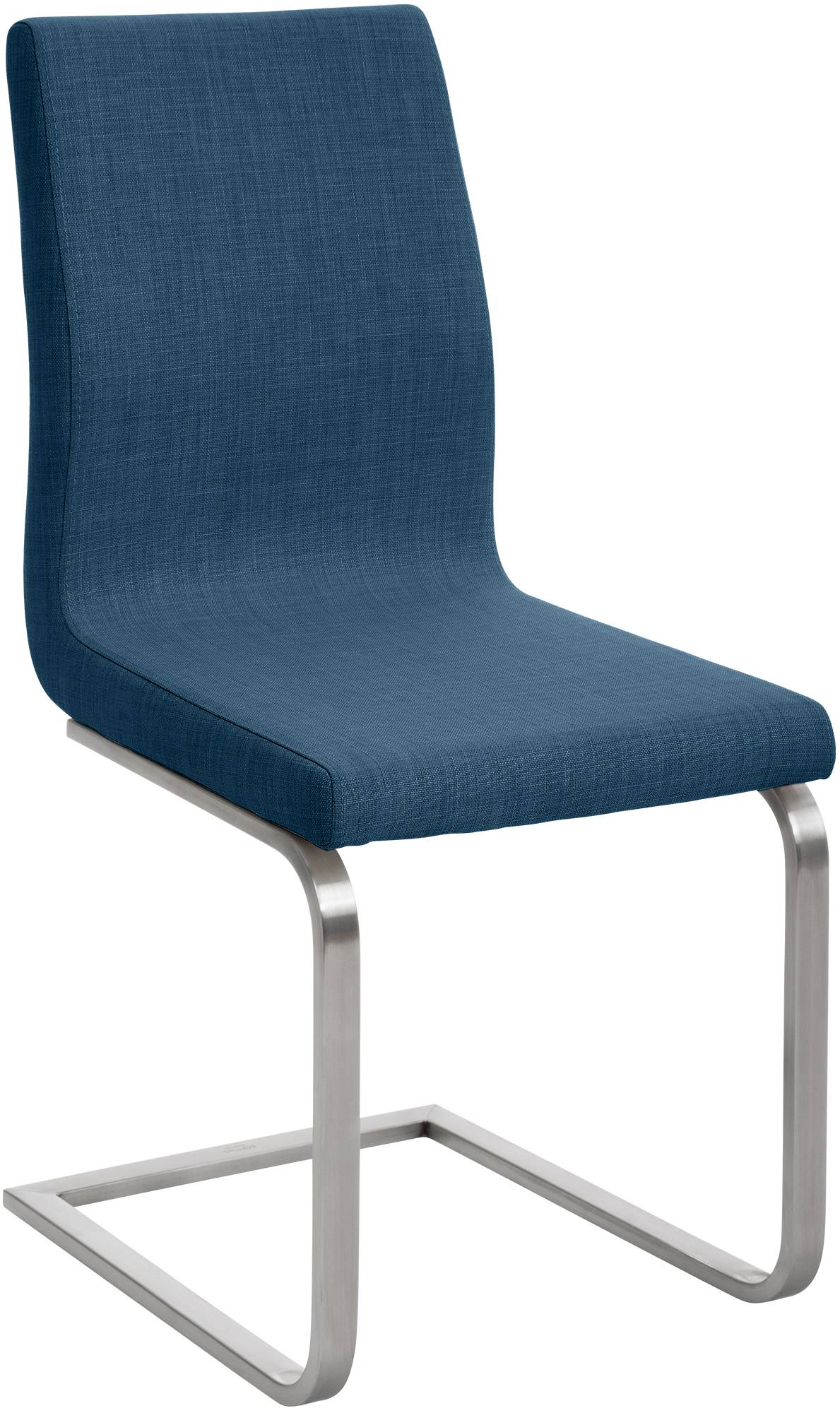 Eetkamerstoel met Stof - Design Zetel - Hoog Zitcomfort en Ergonomische Rugleuning Kleur blauw