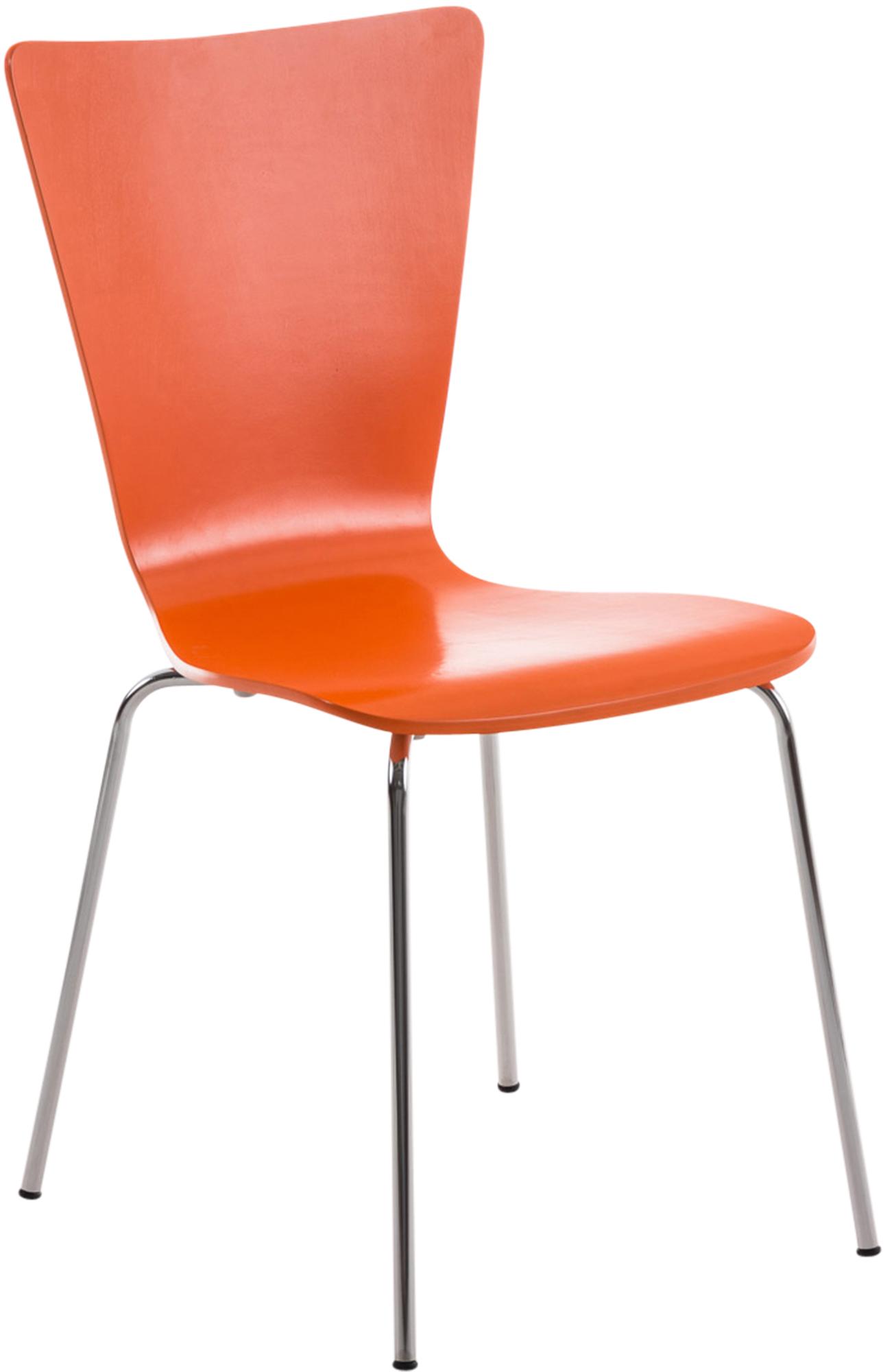 Stapelbare Bezoekersstoel - Vergaderstoel - Optimaal Zitcomfort & Elegant Design Kleur oranje