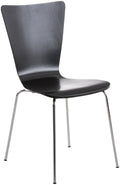 Stapelbare Bezoekersstoel - Vergaderstoel - Optimaal Zitcomfort & Elegant Design Kleur zwart