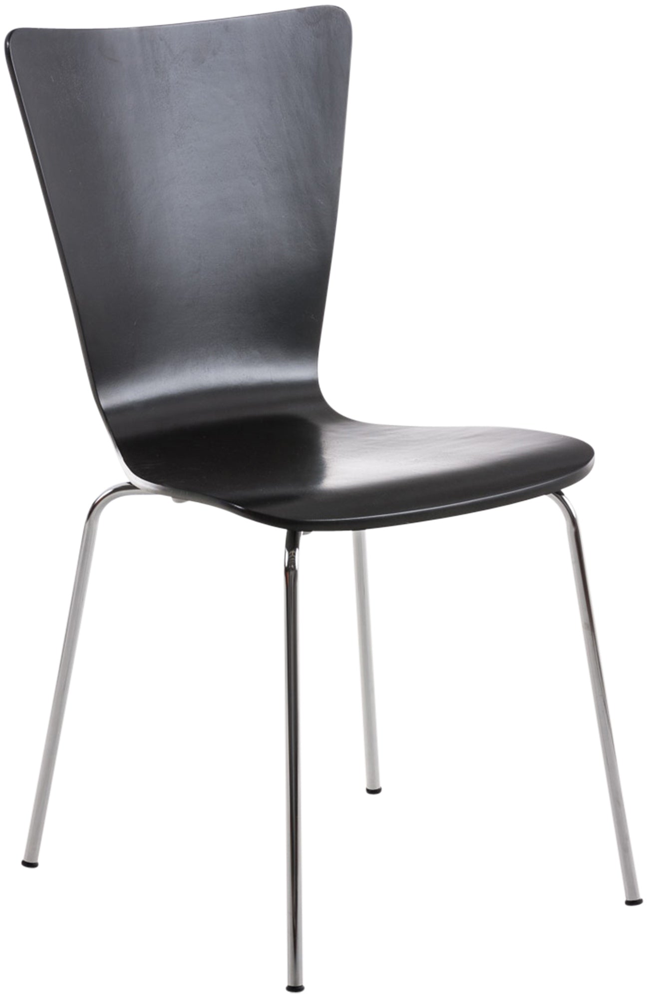 Stapelbare Bezoekersstoel - Vergaderstoel - Optimaal Zitcomfort & Elegant Design Kleur zwart