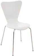Stapelstoel - Multifunctioneel - Ruimtebesparend Design, ideaal voor evenementen en conferenties Kleur wit