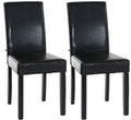 Set van 2 Eettafelstoelen van Kunstleer - Keukenstoelen - Comfortabele Zitervaring Kleur bruin Onderstel Kleur zwart