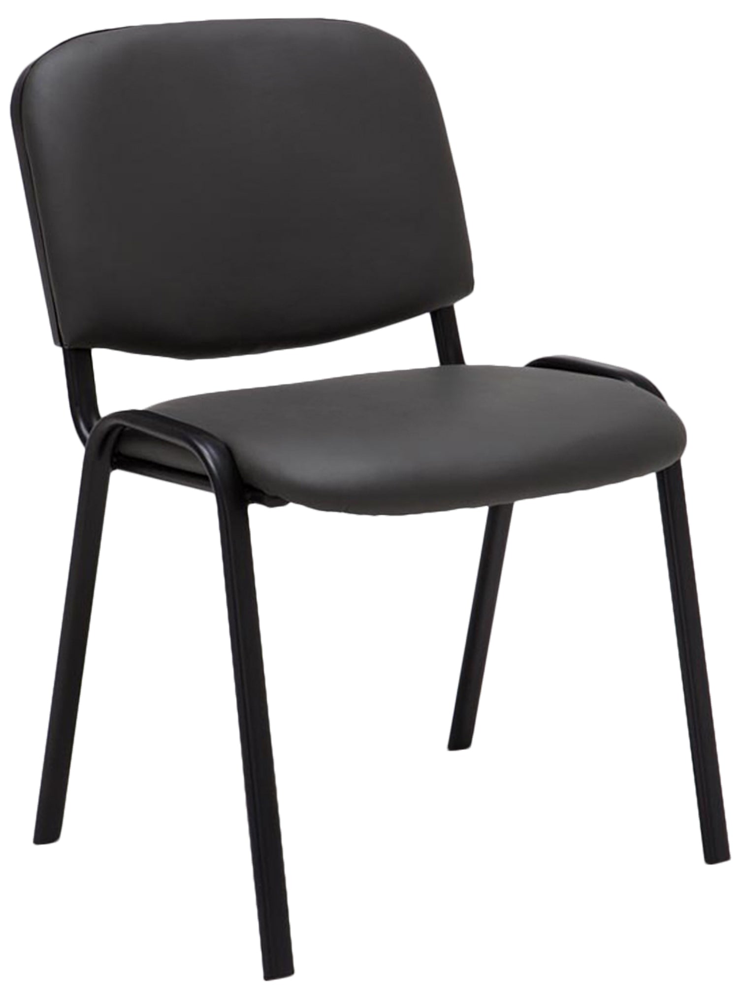 Stapelstoel Kunstleer - Vergaderstoel - Comfortabel Zitcomfort, Stapelbaar Kleur grijs