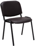 Stapelstoel Kunstleer - Vergaderstoel - Comfortabel Zitcomfort, Stapelbaar Kleur bruin