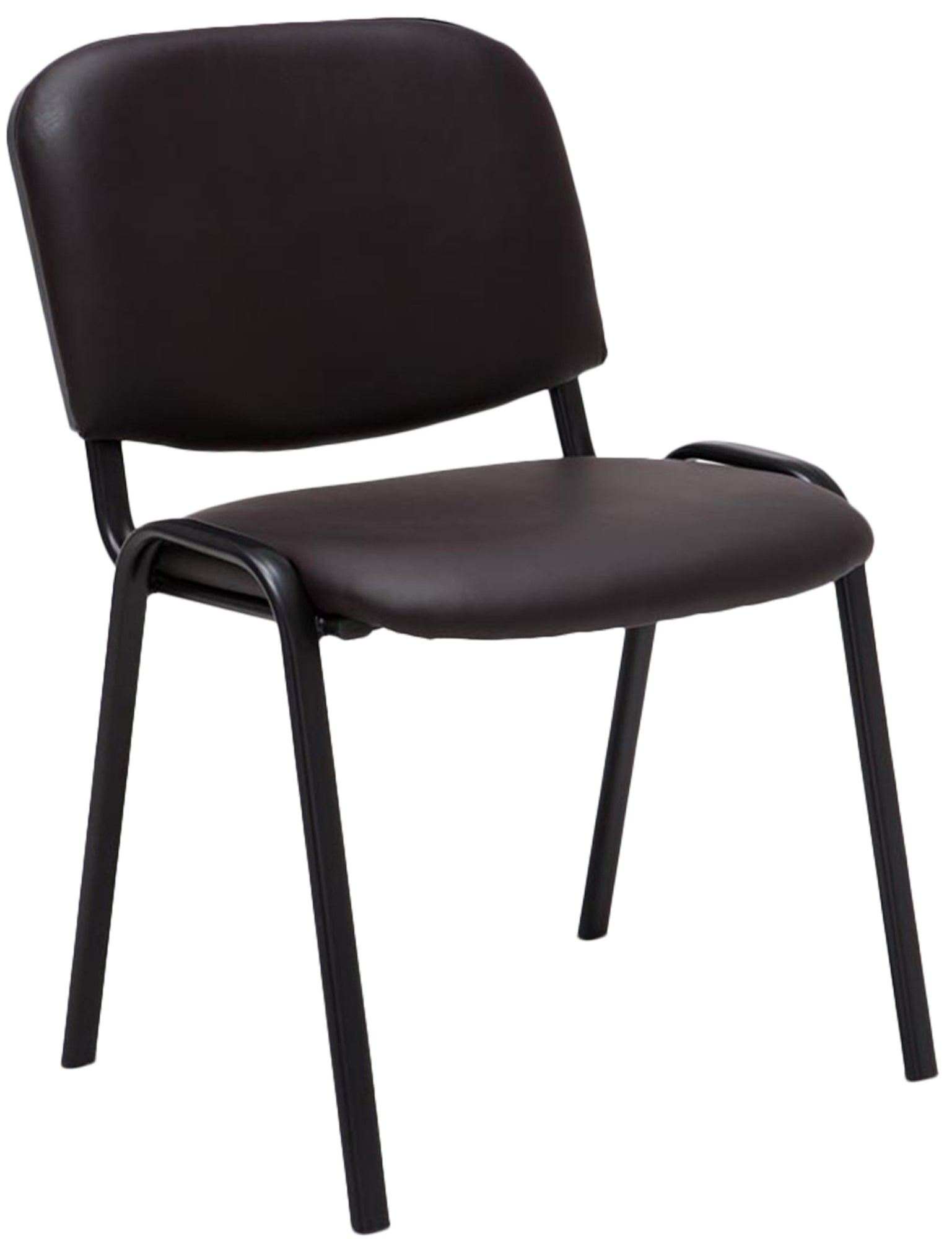 Stapelstoel Kunstleer - Vergaderstoel - Comfortabel Zitcomfort, Stapelbaar Kleur bruin