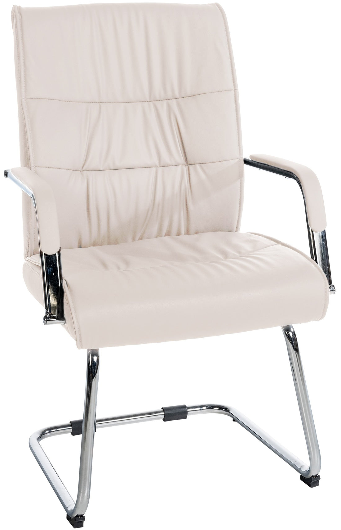 Bezoekersstoel - Gaststoel - Comfortabel Design & Ergonomisch Zittvlak Kleur zwart