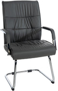 Bezoekersstoel - Gaststoel - Comfortabel Design & Ergonomisch Zittvlak Kleur grijs