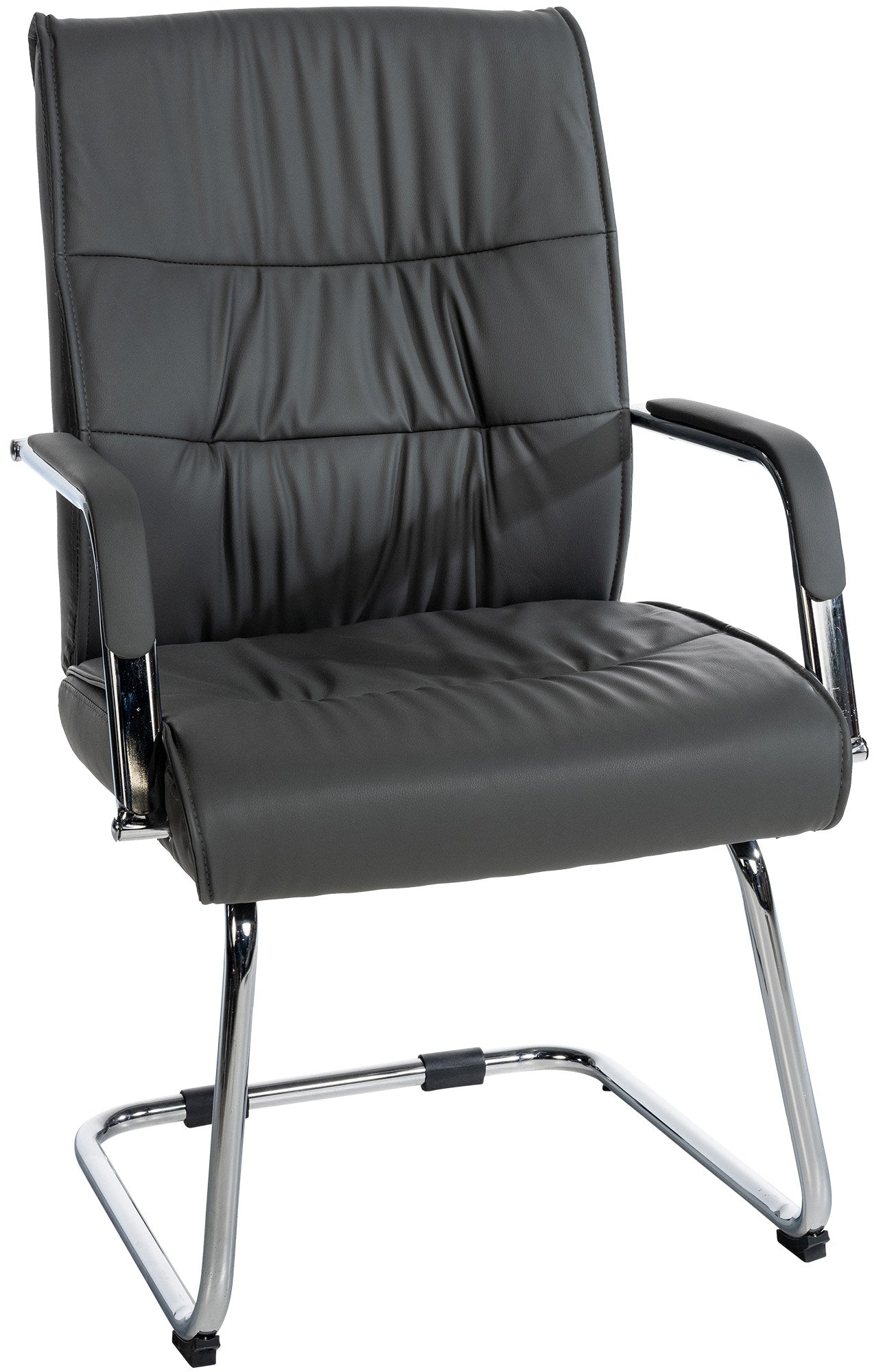 Bezoekersstoel - Gaststoel - Comfortabel Design & Ergonomisch Zittvlak Kleur grijs