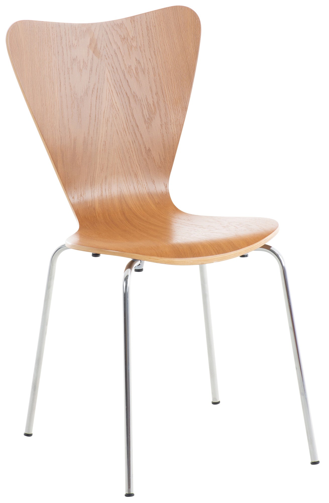 Stapelstoel - Multifunctioneel - Ruimtebesparend Design, ideaal voor evenementen en conferenties Kleur eik
