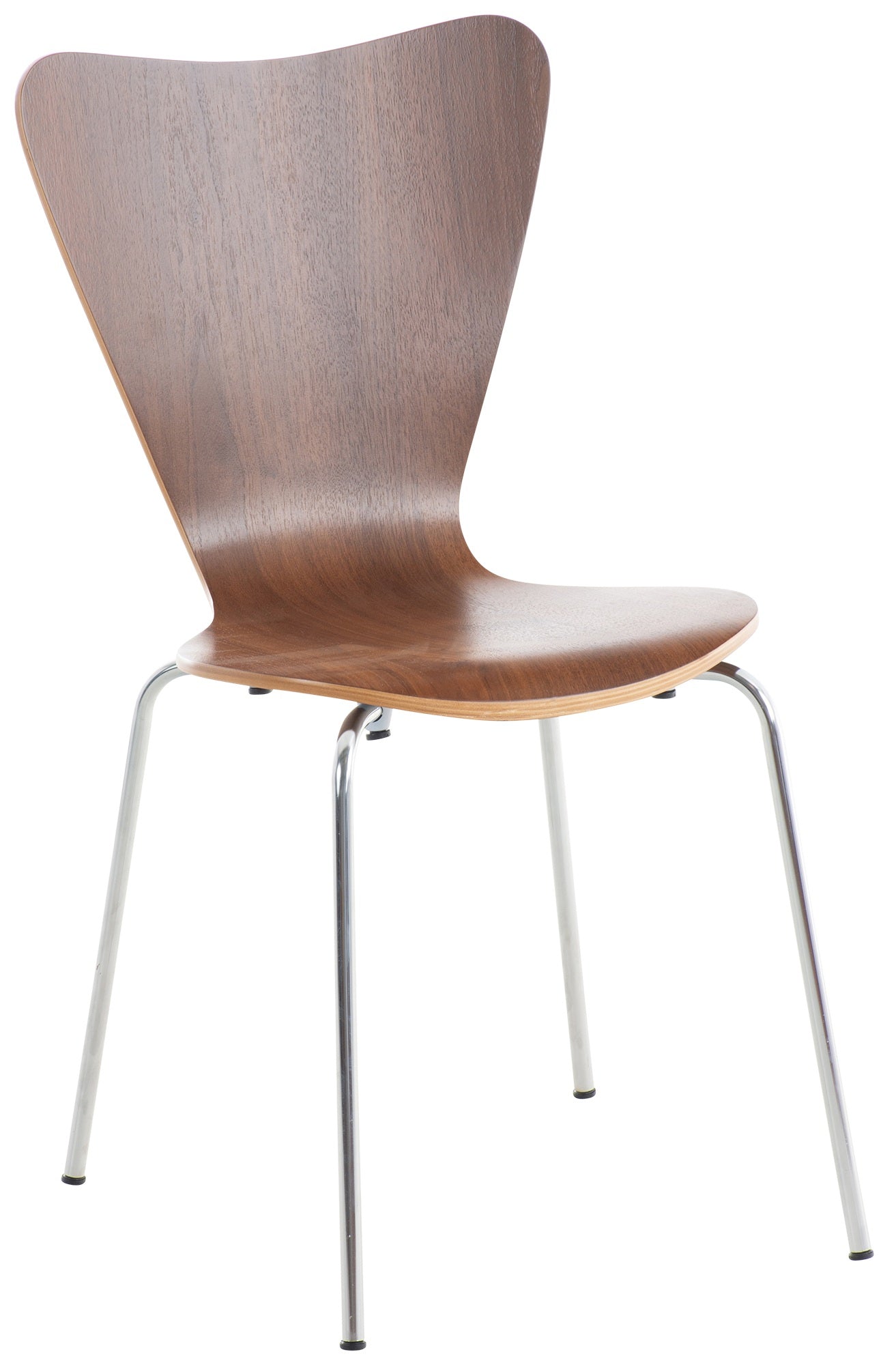 Stapelstoel - Multifunctioneel - Ruimtebesparend Design, ideaal voor evenementen en conferenties Kleur walnoot