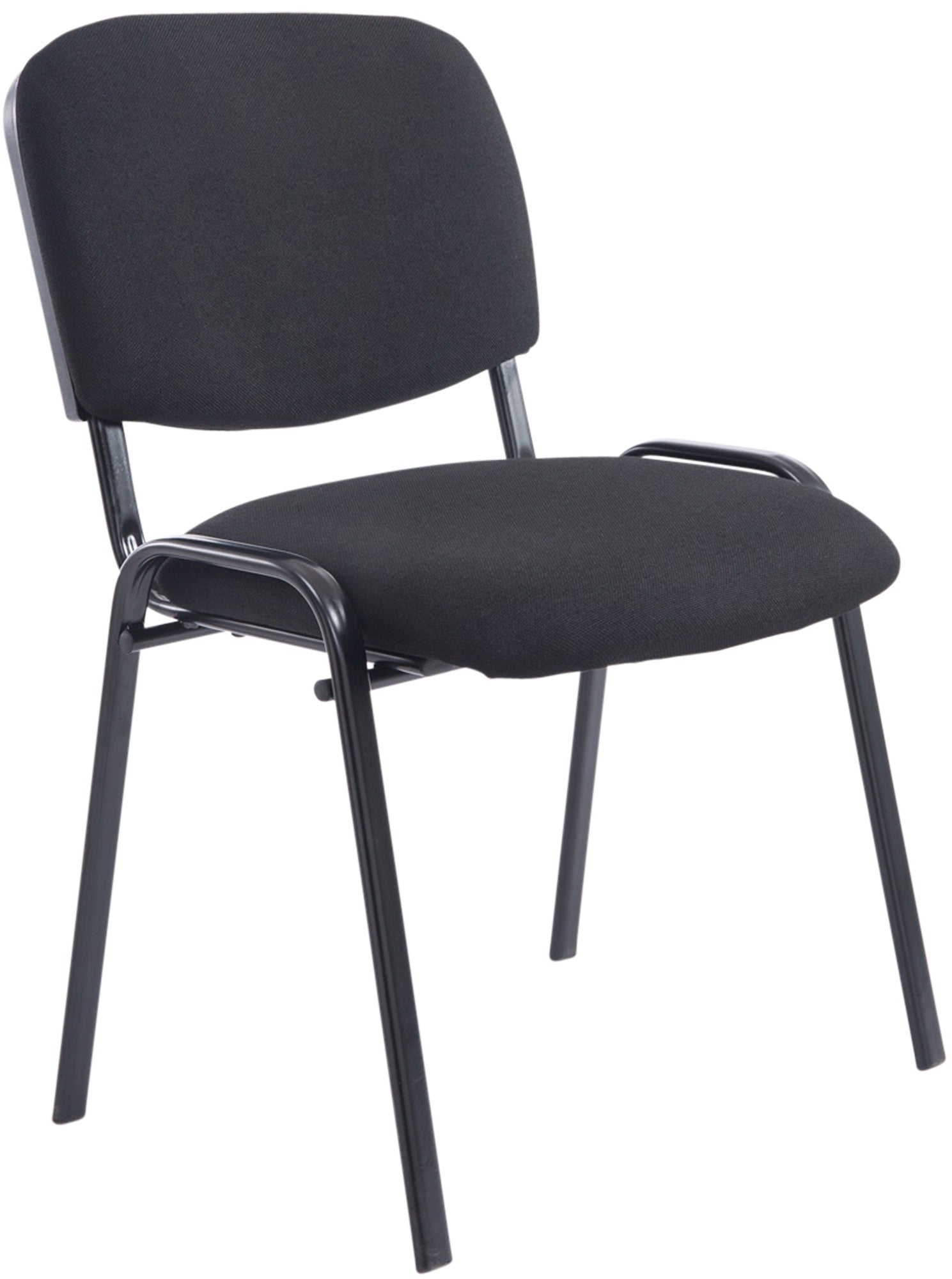 Stapelstoel XL, Conferentiestoel - Hoge Draagkracht - Duurzame Stoffering Kleur zwart