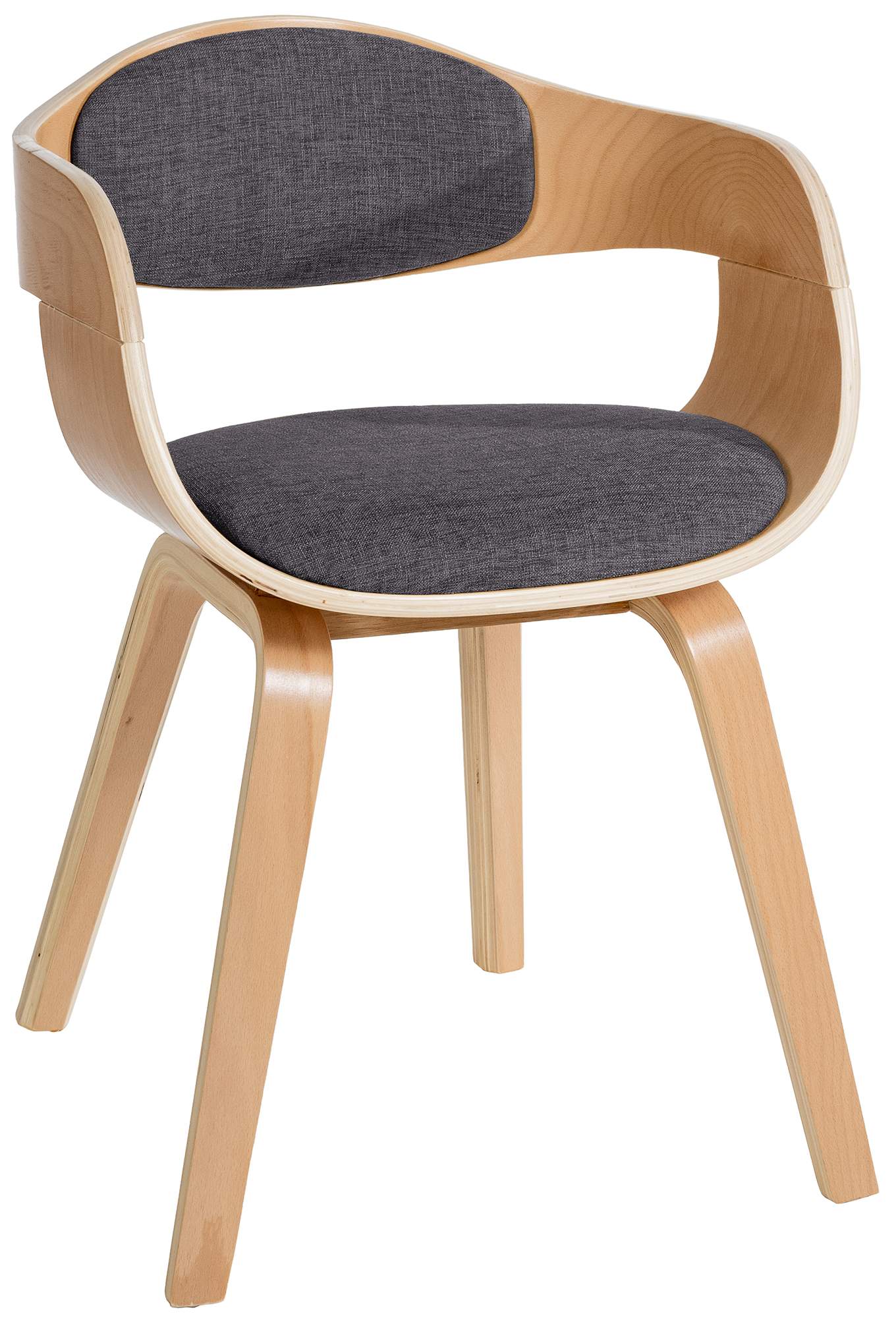 Moderne Bezoekersstoel - Gaststoel - Comfortabel en Onderhoudsvriendelijk Ontwerp Kleur natuur/lichtgrijs