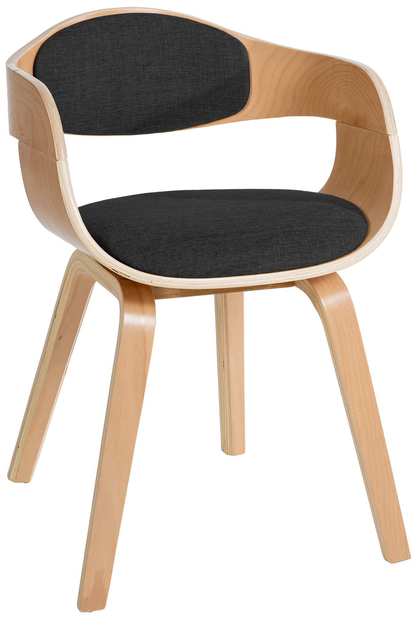 Moderne Bezoekersstoel - Gaststoel - Comfortabel en Onderhoudsvriendelijk Ontwerp Kleur natuur/donkergrijs