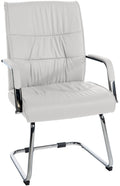 Bezoekersstoel - Gaststoel - Comfortabel Design & Ergonomisch Zittvlak Kleur wit