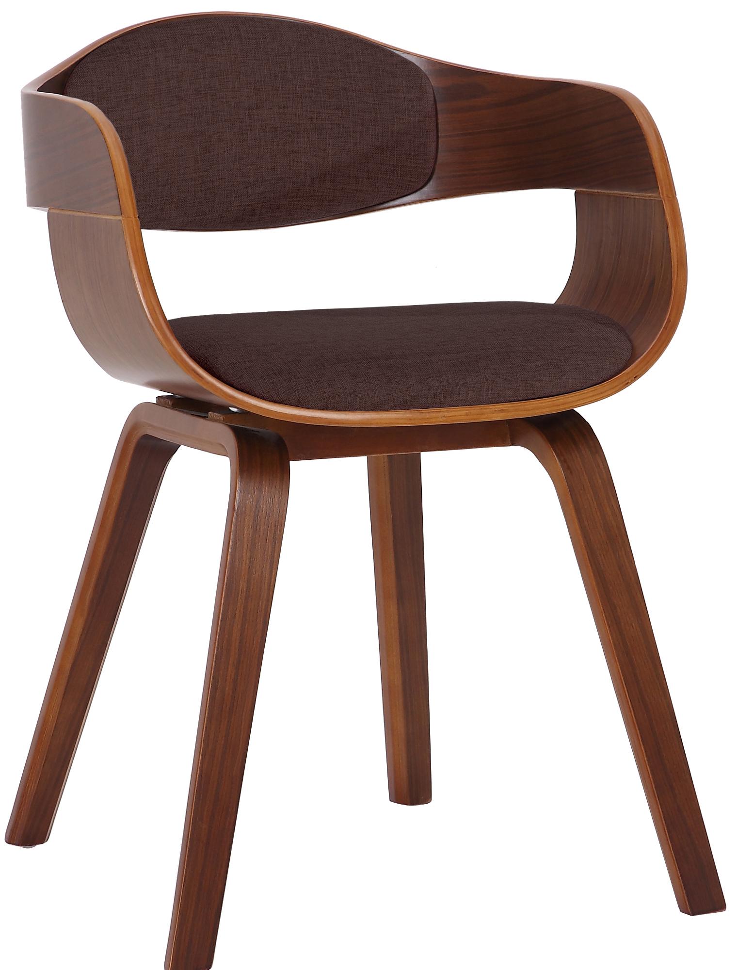 Moderne Bezoekersstoel - Gaststoel - Comfortabel en Onderhoudsvriendelijk Ontwerp Kleur walnoot/braun