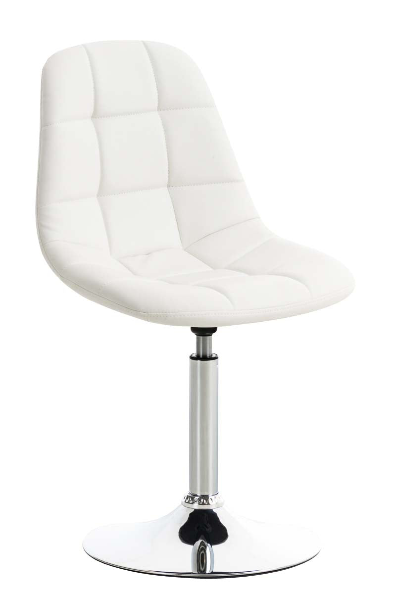 Draaibare Eetkamerstoel - Comfortabele Kuipstoel - 360° Draaibaar & Chique Design Kleur wit