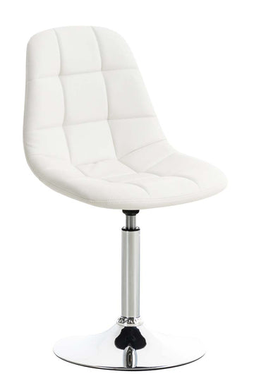 Draaibare Eetkamerstoel - Comfortabele Kuipstoel - 360° Draaibaar & Chique Design Kleur wit
