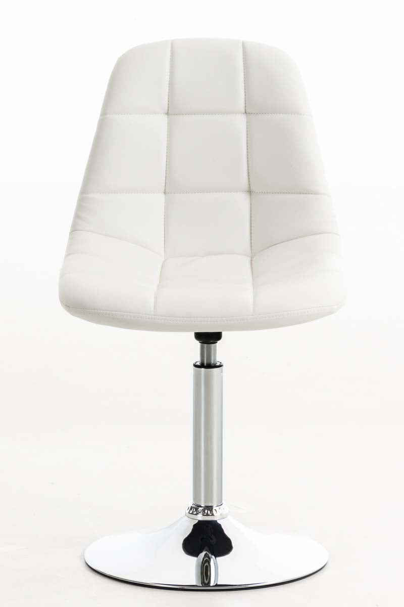 Draaibare Eetkamerstoel - Comfortabele Kuipstoel - 360° Draaibaar & Chique Design Kleur wit