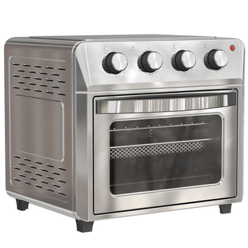 Mini oven heteluchtfriteuse 24L, 6 standen | Kleur: Zilver | Afmetingen: 39x40,6x36,8 cm