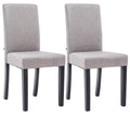 2-delige set Eetkamerstoelen - Keukenstoelen - Comfortabele Vulling Kleur lichtgrijs Onderstel Kleur zwart