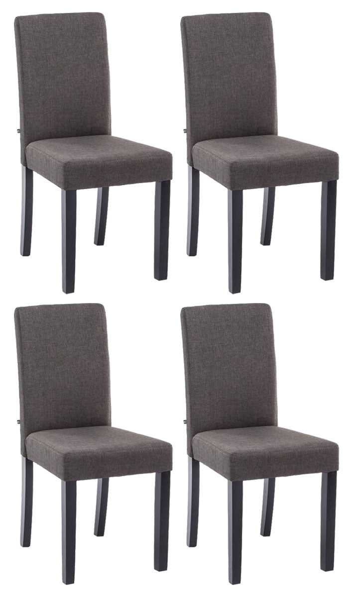 4 Modern Eetkamerstoelen - Dining Chairs - Comfort & Stijl - Onderhoudsvriendelijk en Stevig Kleur donkergrijs