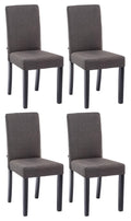 4 Modern Eetkamerstoelen - Dining Chairs - Comfort & Stijl - Onderhoudsvriendelijk en Stevig Kleur donkergrijs