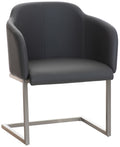 Elegante Gastenstoel - Bezoekersstoel - Comfortabele Bekleding, Perfect voor Elk Interieur Kleur grijs