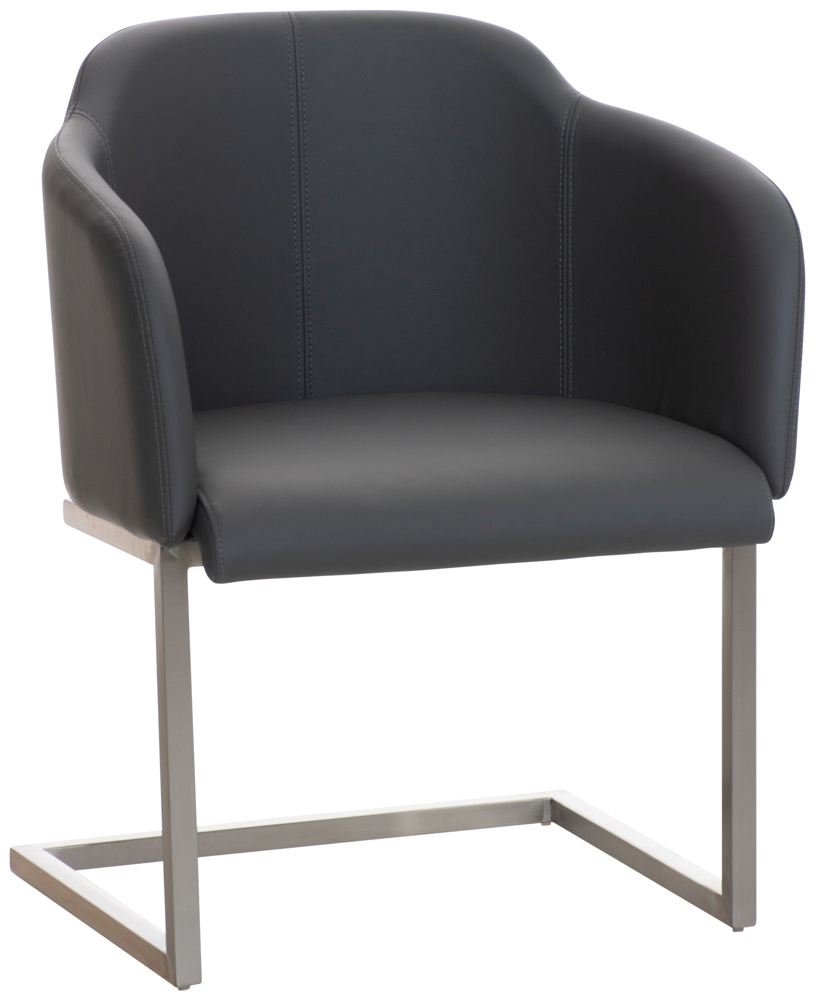 Elegante Gastenstoel - Bezoekersstoel - Comfortabele Bekleding, Perfect voor Elk Interieur Kleur grijs