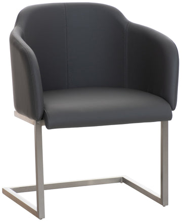 Elegante Gastenstoel - Bezoekersstoel - Comfortabele Bekleding, Perfect voor Elk Interieur Kleur grijs
