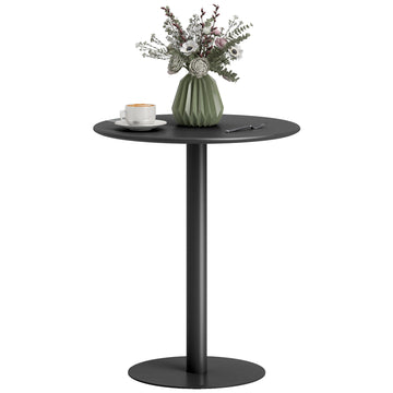 Ronde eettafel voor 2 personen - Zwarte metalen tafel | Kleur: Zwart | Afmetingen: 60x60x72 cm